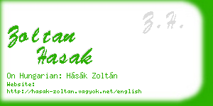 zoltan hasak business card
